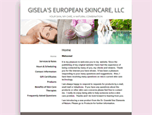 Tablet Screenshot of giselas.skincaretherapy.net