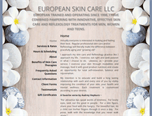 Tablet Screenshot of europeanskincare.skincaretherapy.net